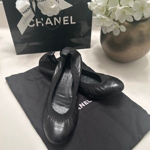 CHANEL Lambskin Ballet Flats EU 38